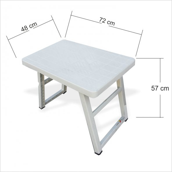 Paslanmaz En Dev Büyük Ebat Portatif Açılır Kapanır Şezlong 72x48cm Piknik Kamp Sehpası Masası - 4