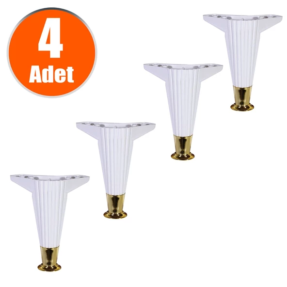 Mobilya Kanepe Koltuk Tv Ünitesi Konsol Ayağı Beyaz 17 Cm (4 ADET) Ayakları