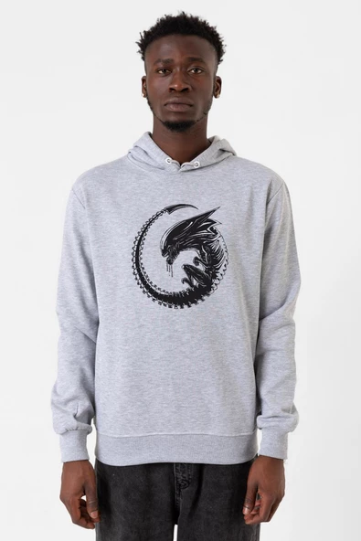 Allien Xenomorph Grimelanj Erkek Kapşonlu 3ip Sweatshirt