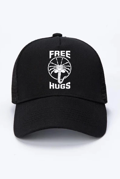 Free Facehugger Hugs Siyah Fileli Şapka