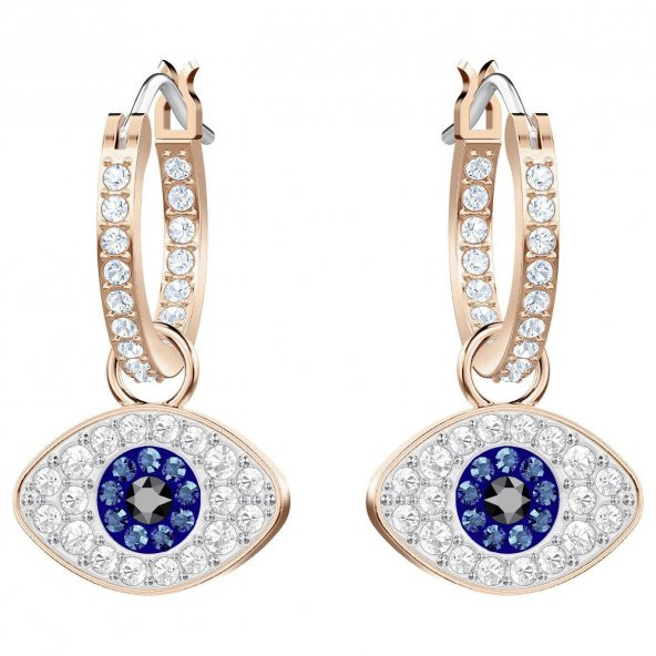 5425857 Swarovski Küpe Duo:Pe Hoop Evil Eye Dmul/Ros - 2
