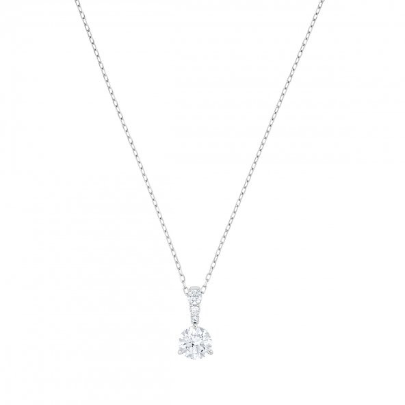 5472635 Swarovski Kolye Solitaire:Pendant 7Mm Czwh/Rhs - Resim 2
