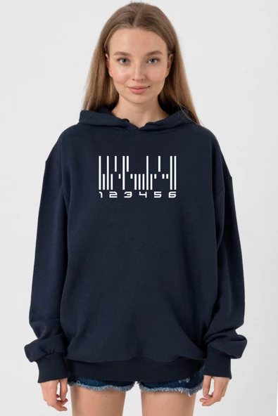 Dark Matter The Android Barcode Lacivert Kadın 3ip Kapşonlu ürün görseli 1