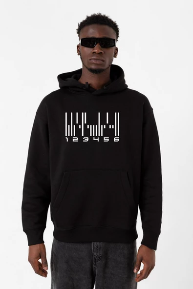 Dark Matter The Android Barcode Siyah Erkek 3ip Kapşonlu Sweatshirt ürün görseli