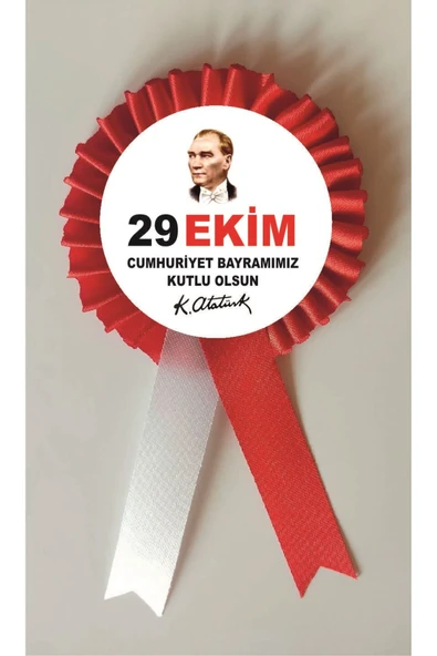 yıldızkurdelaankara 29 EKİM CUMHURİYET BAYRAMI SATEN KOKART ROZET 100 ADET ürün görseli