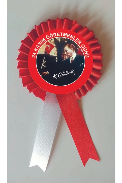 yıldızkurdelaankara 24 KASIM ÖĞRETMENLER GÜNÜ SATEN KOKART ROZET 50 ADET ürün görseli