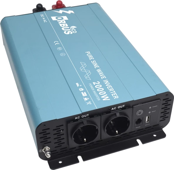Orbus Eco 12V 2000W Tam Sinüs İnverter - 2