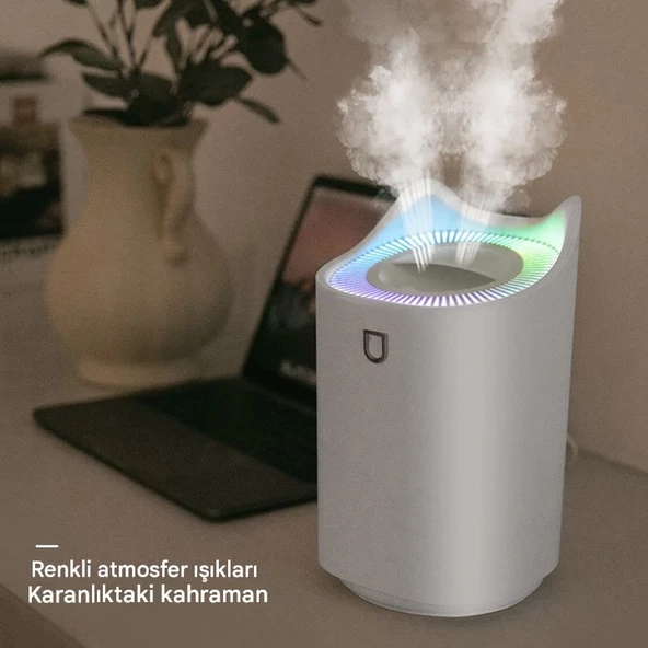 Leerfei K7 3L Su Kapasiteli Rgb Işıklı Hava Nemlendirici Buhar Makinası - 8