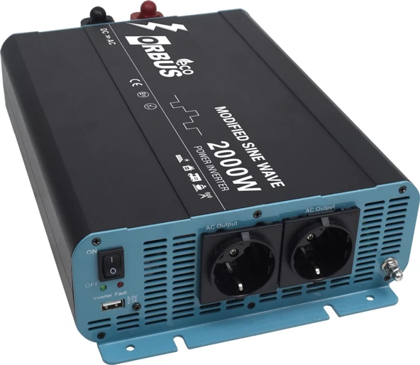 Orbus Eco Modifiye Sinüs 24V 1200W İnverter - 2