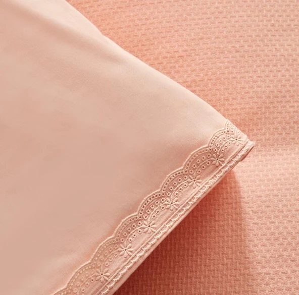 Karaca Home Alia Somon %100 Pamuk Fistolu Çift Kişilik Pike Takımı - 4