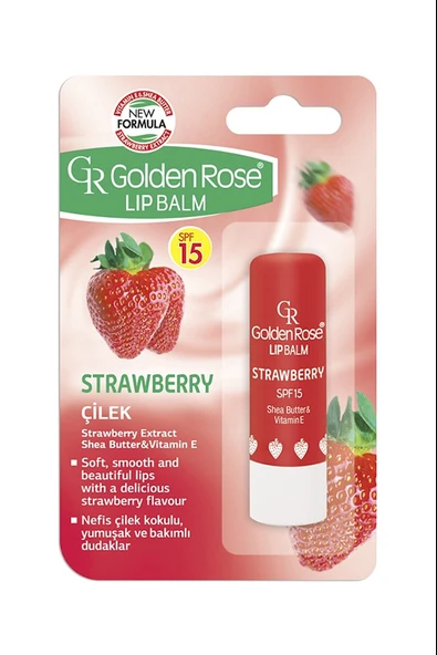 Golden Rose Çilekli Dudak Balsamı Spf