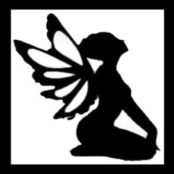 Keşebek Kız Model 3 Sticker 40 x 40 cm