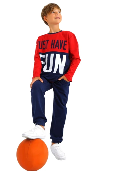 Erkek  Baskılı 6/9 Yaş 2 İp Eşofman Takım ürün görseli 1