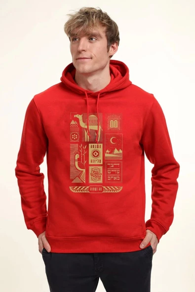 BASKILI KAPŞONLU SWEATSHİRT fm1.192KÖ
