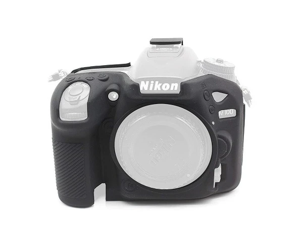 Nikon D7100 D7200 Uyumlu Silikon Kılıf (Siyah)