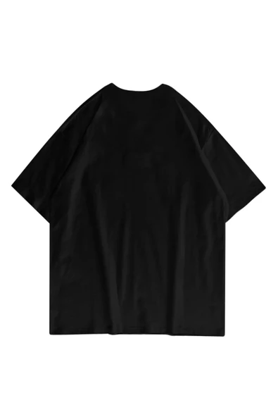 Unisex Essentials Siyah Oversize Tshirt - 3