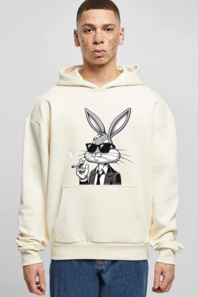 BASKILI KAPŞONLU SWEATSHİRT fm1.123BJÖ ürün görseli