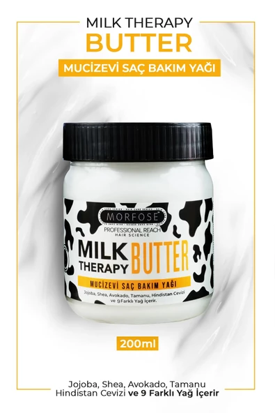 Morfose Milk Therapy Butter Oil Mucizevi Saç Bakım Kremi 200 ml -saç Dökülmesi Önleyici, Besleyici,