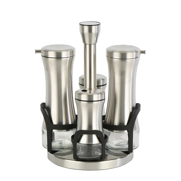 EVDEMA GÜMÜŞ RENKLİ 4 LÜ SALATA SOSU SETİ