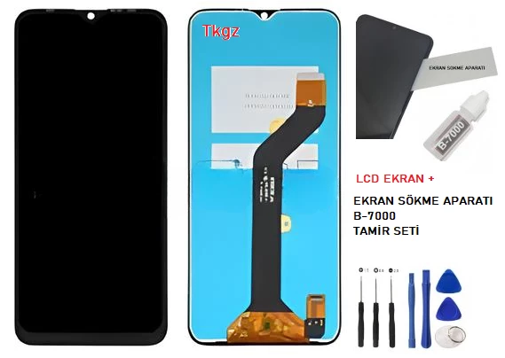 Tkgz - İnfinix HOT 10İ Lcd Ekran Dokunmatik -A- Kalite + B-7000 + TAMİR SETİ ürün görseli