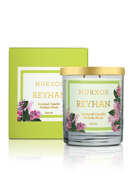 Nurxos 9690 Reyhan Kutulu 2 Adet Kokulu Mum+Freshener Oda Spreyi - 2