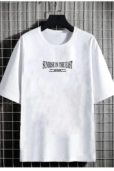 Oversize T-shirt No Tıme Sırt Baskı Beyaztshirt - 2