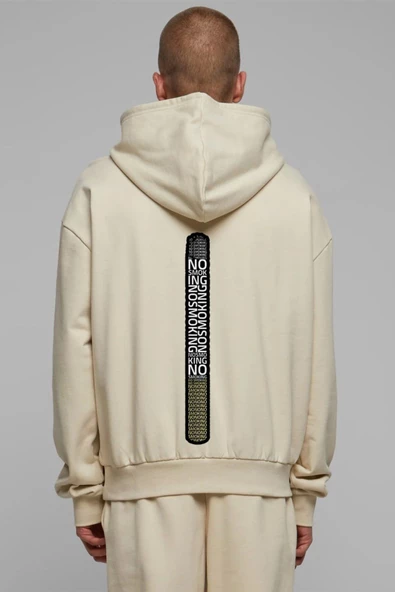 Unisex Baskılı Kapşonlu 3 İplik Hoodie Sweathirt  fm1.15BJA