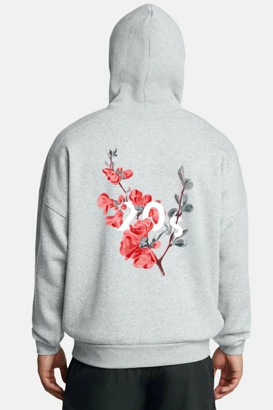 Unisex Baskılı Kapşonlu 3 İplik Hoodie Sweathirt  fm1.20GA ürün görseli