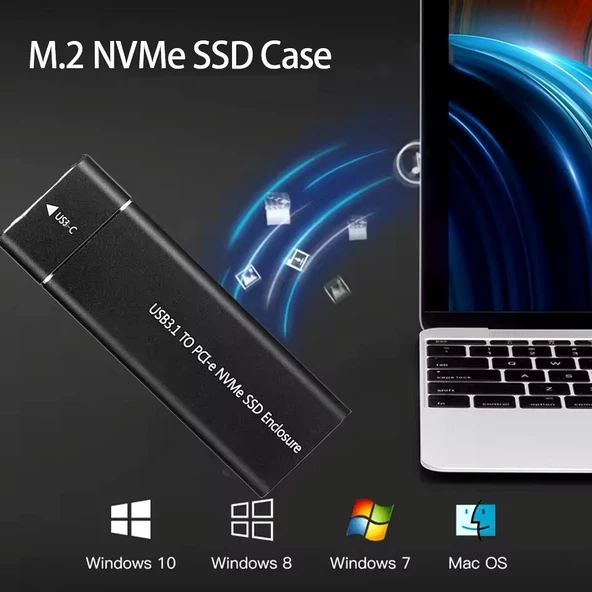 Nvme M.2 SSD Kutusu 3.1 Type-C Uyumlu - 3