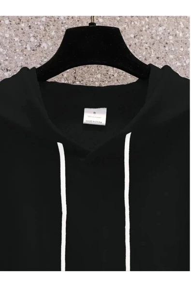 New York Baskılı Unisex Oversize Kapüşonlu Sweatshirt - Resim 4