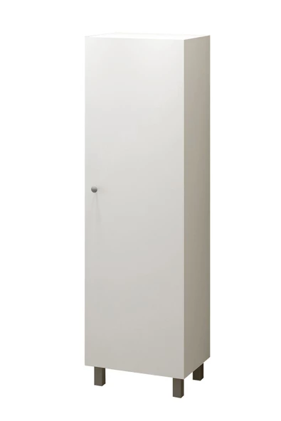 Fly Mobilya Pari Vileda Dolabı Beyaz Raflı Çok Amaçlı Banyo Dolabı Banyo Mutfak Boy Dolabı - 5