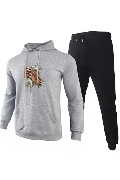 Dolar baskılı Unisex Oversize Eşofman Takımı