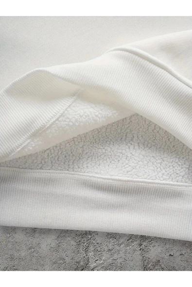 Unisex Oversize Baskısız Sweahshirt - 4