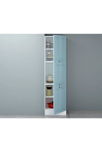 Fly Mobilya 60 Cm Pastel Mutfak Mdf Boy Dolabı, Çok Amaçlı Mutfak Uzun Boy Dolap - 2