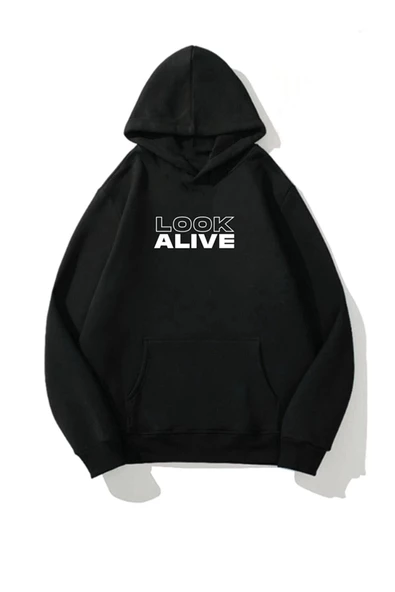 Look Alive Oversize Kapüşonlu Sweatshirt - Resim 2