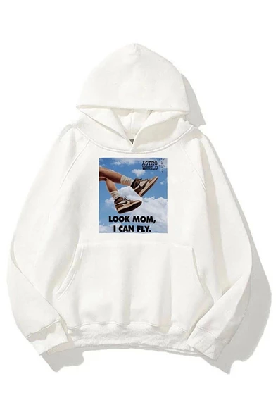 BeyazI Can Fly Air Kapüşonlu Sweatshirt ürün görseli