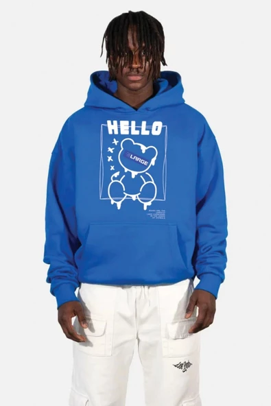 Baskılı Kapşonlu 3 İplik Sweatshirt fm1.114MÖ