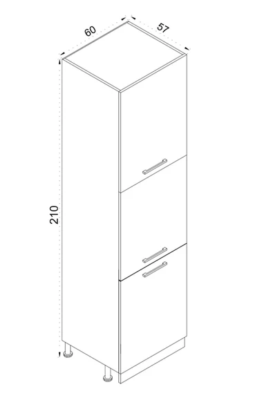 Fly Mobilya Fly 60 Cm Beyaz Melamin Boy Dolabı - Resim 6