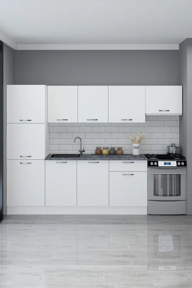 Fly Mobilya Fly 60 Cm Beyaz Melamin Boy Dolabı - Resim 4