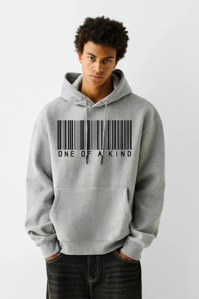 Baskılı Kapşonlu 3 İplik Sweatshirt fm1.116GÖ