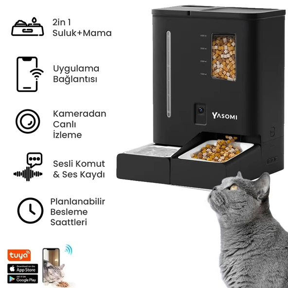 Yasomi DU F03V SmartPaw+ Akıllı Otomatik Mama ve Su Kabı