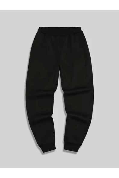 Unisex baskısız eşofman altı - 5