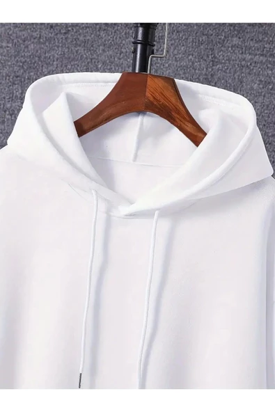 Baskılı Unisex Oversize Kapüşonlu Sweatshirt - Resim 2