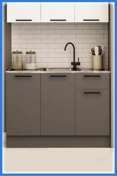 Fly Mobilya 120 Cm Dani Evyeli Mini Mutfak Alt Mutfak Dolabi