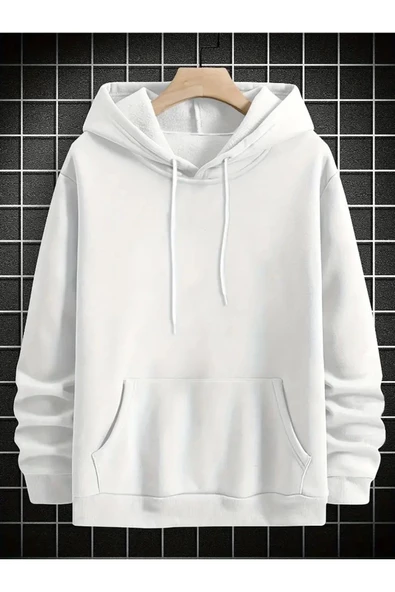 Baskılı Unisex Oversize Kapüşonlu Sweatshirt - Resim 4