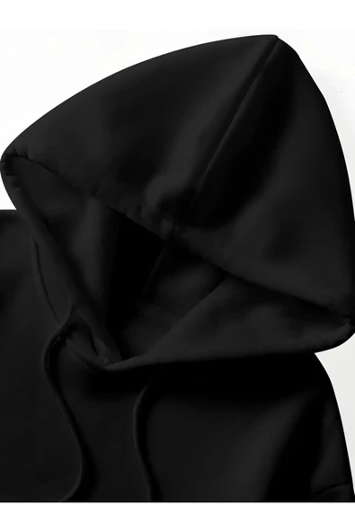 Baskısız unisex oversize sweatshirt - 2