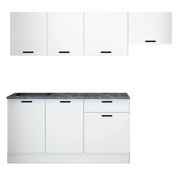 Fly Mobilya 220 cm Göcek Beyaz Melamin Mutfak Dolabı - Resim 4