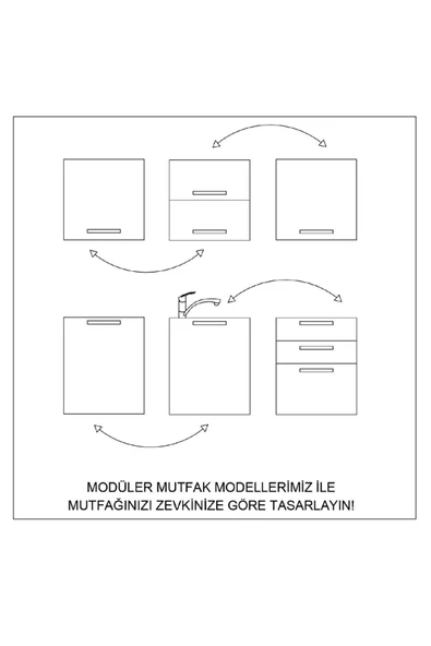 Fly Mobilya ELVAN 350 CM MUTFAK - 6
