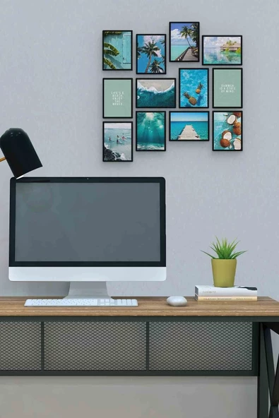 Okyanus 12 Parça Mdf (ahşap) Tablo Ofis Boyu