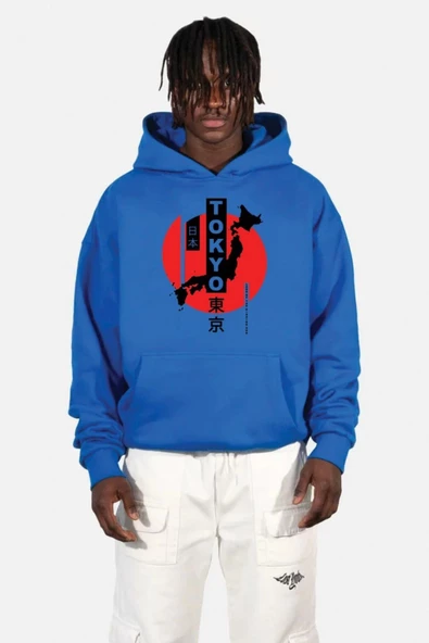 Baskılı Kapşonlu 3 İplik Sweatshirt fm1.113MÖ